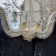 Venetian Murano Glass Mirror, Gilded with Fine Gold, Engraved Mirror, Circa 1950
