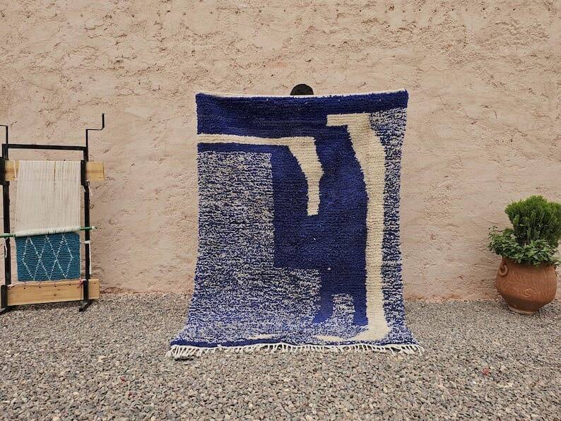 Tapis berbère tissé main artisanale traditionnelle 1,5/2,5 m