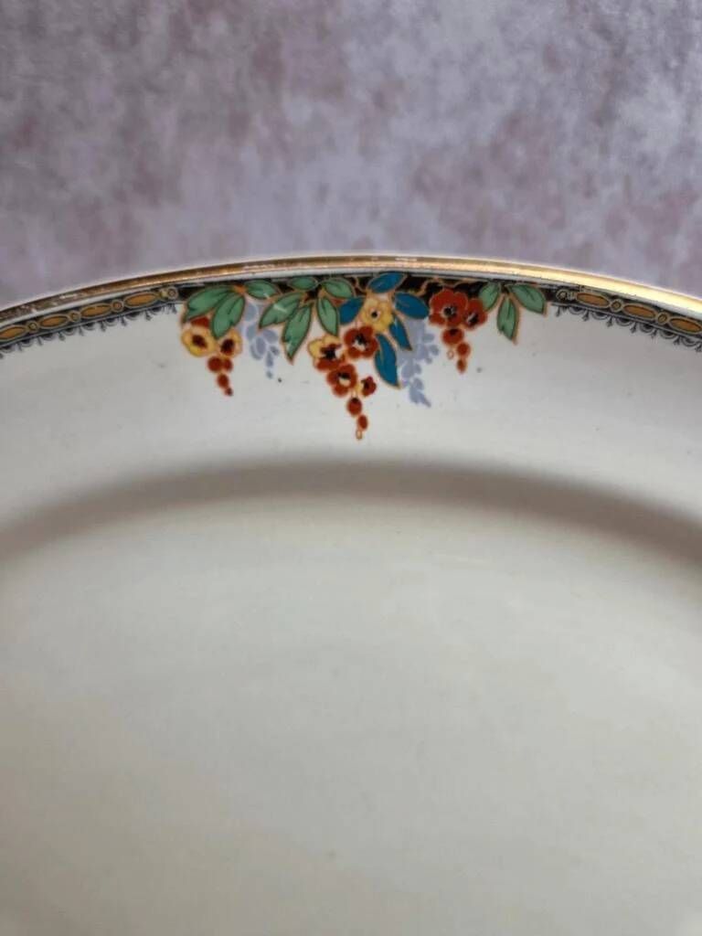Large oval dish in English earthenware Homeleigh Ware Arcady – 1930s