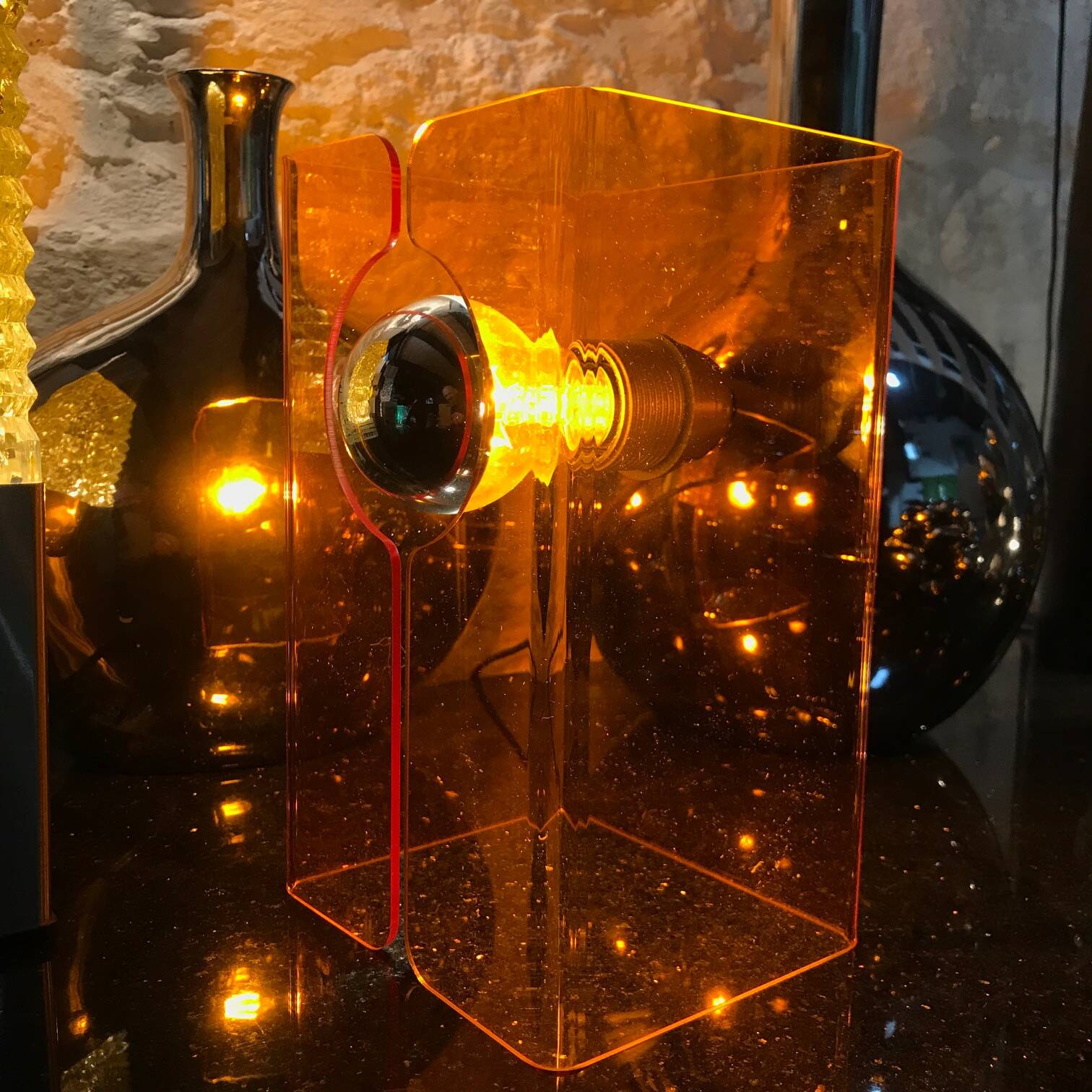 Lampe de Table Vintage • V.Orange • Space Age • 1970