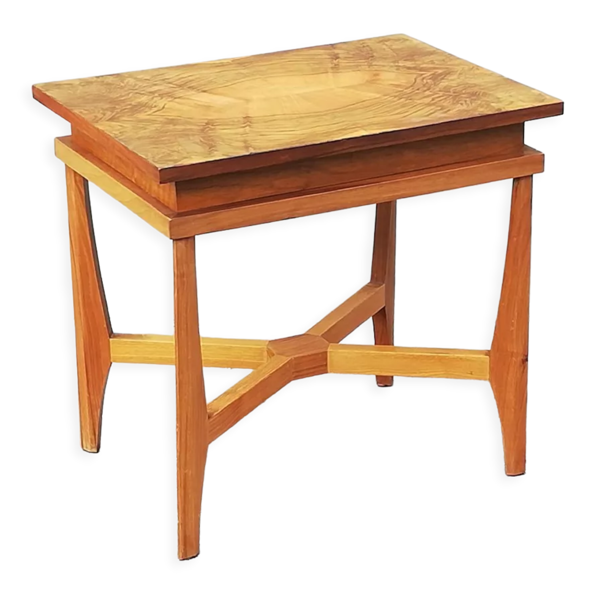 Art Deco table table in solid wood 40s