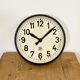 Industrial Black Factory Wall Clock From Chronotechna, 1950s