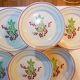 Set of 6 vintage porcelain flat plates
