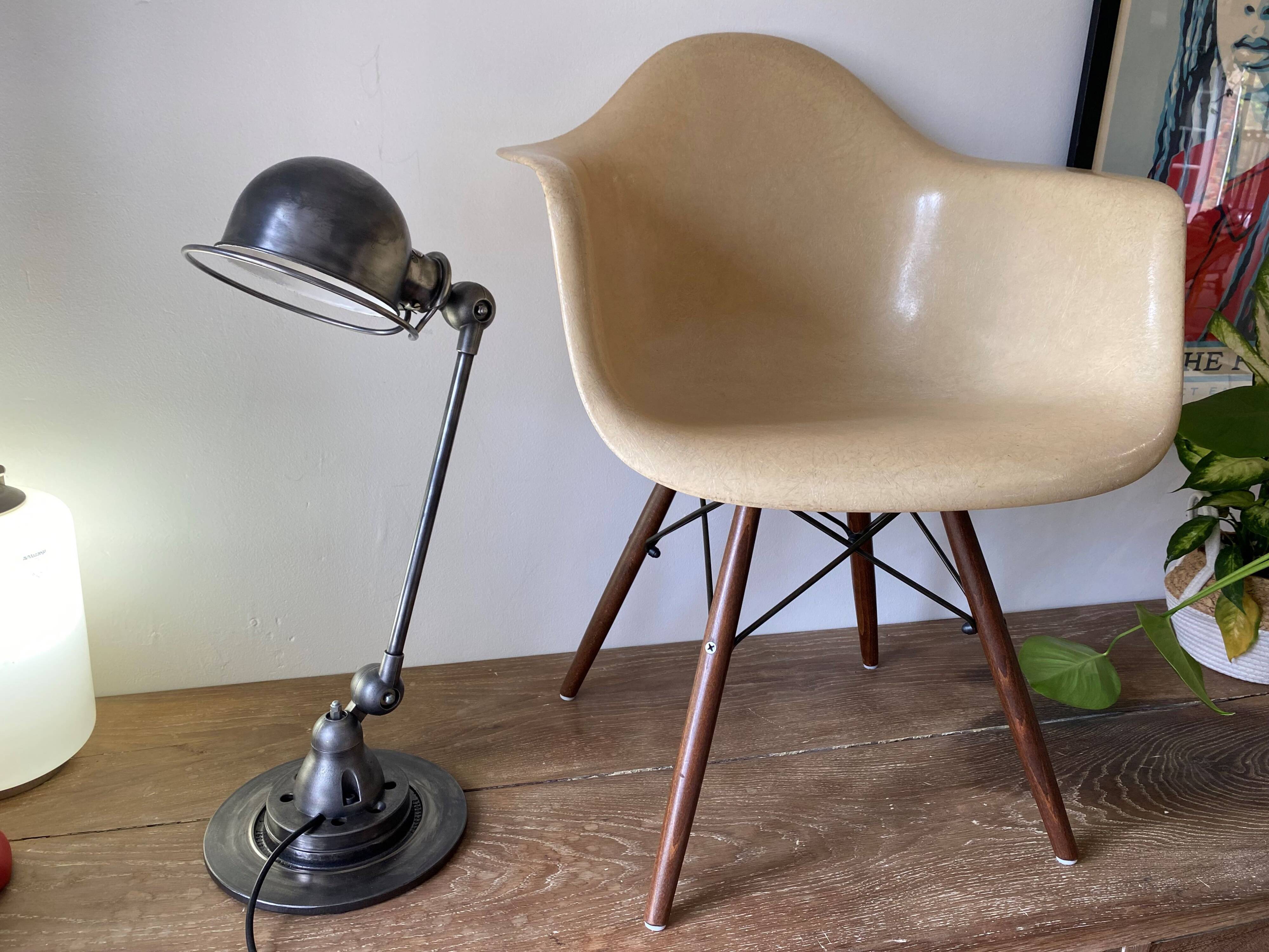 Jieldé lamp 1 arm 40cm industrial graphite Jean Louis Domecq 1950