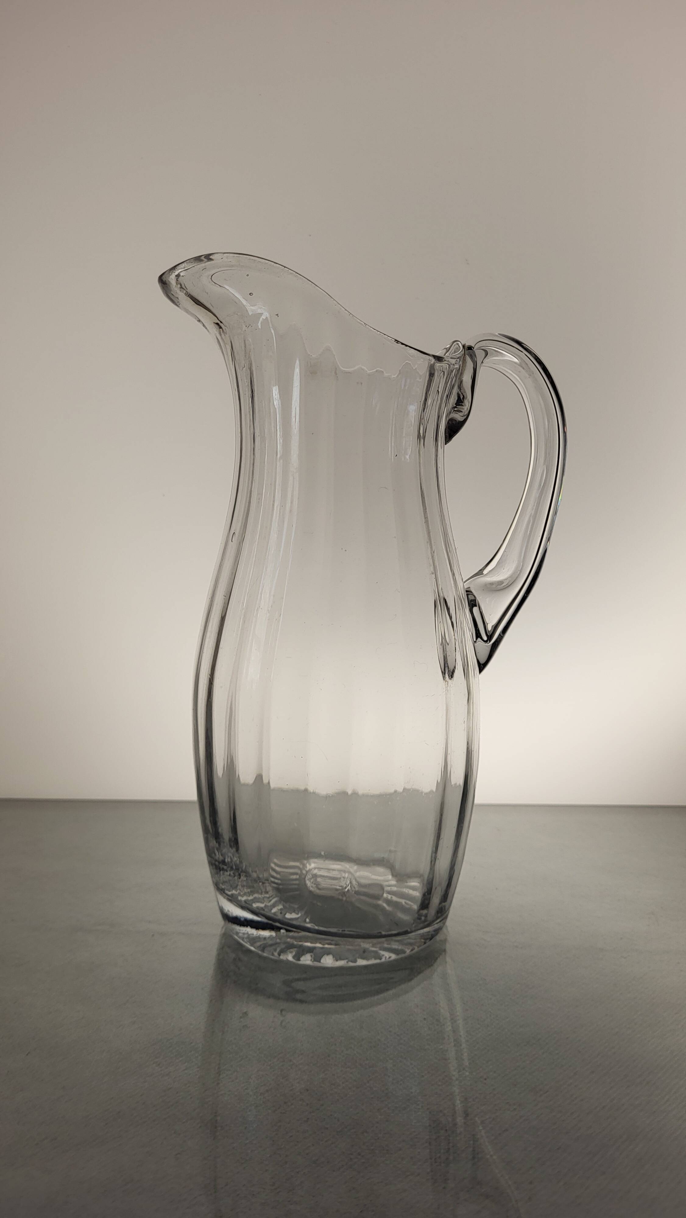 Blown glass pitcher