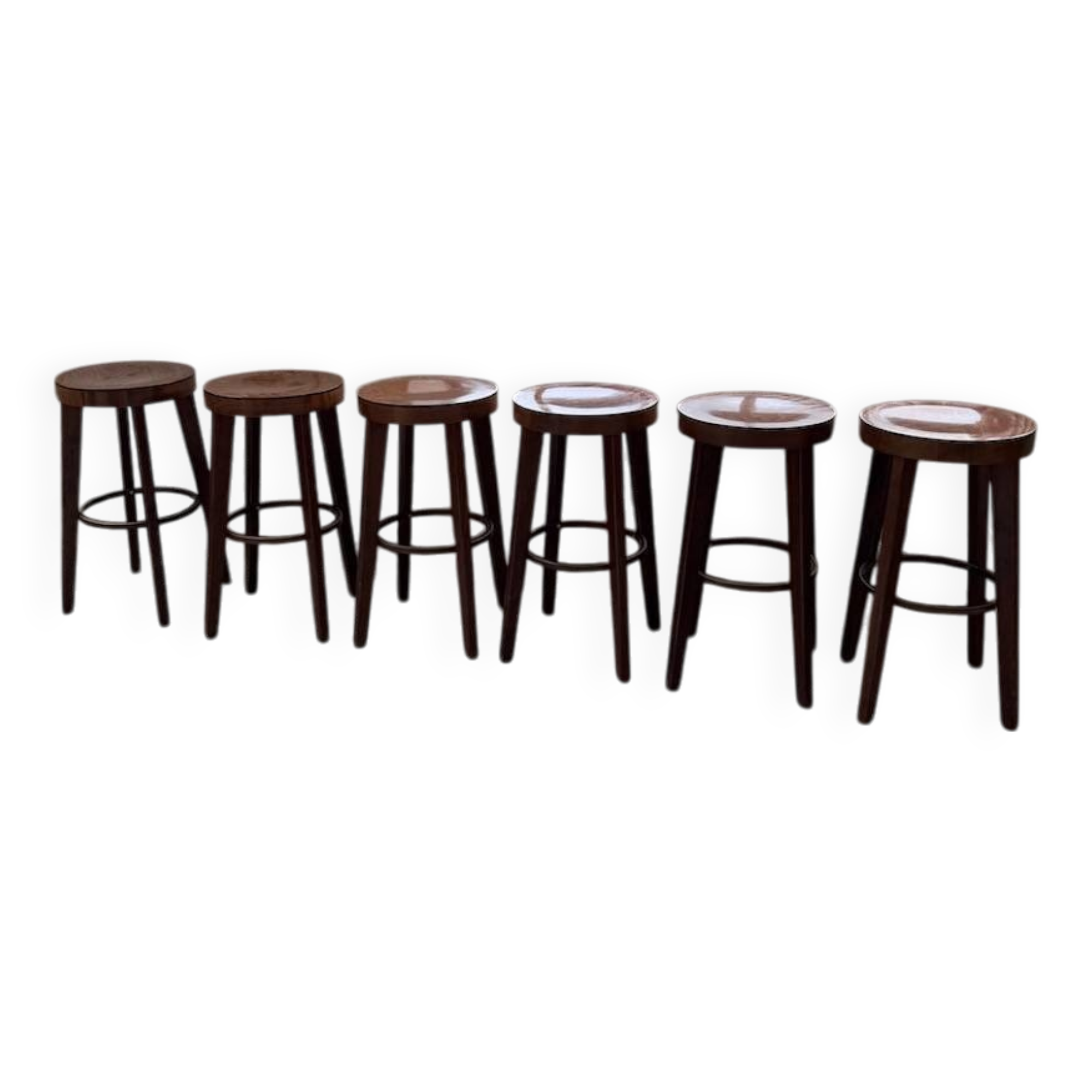 6 vintage Baumann bar stools