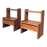 Mid-Century Scandinavian Pine Bedside Tables, Sweden, 1960s, Set of 2