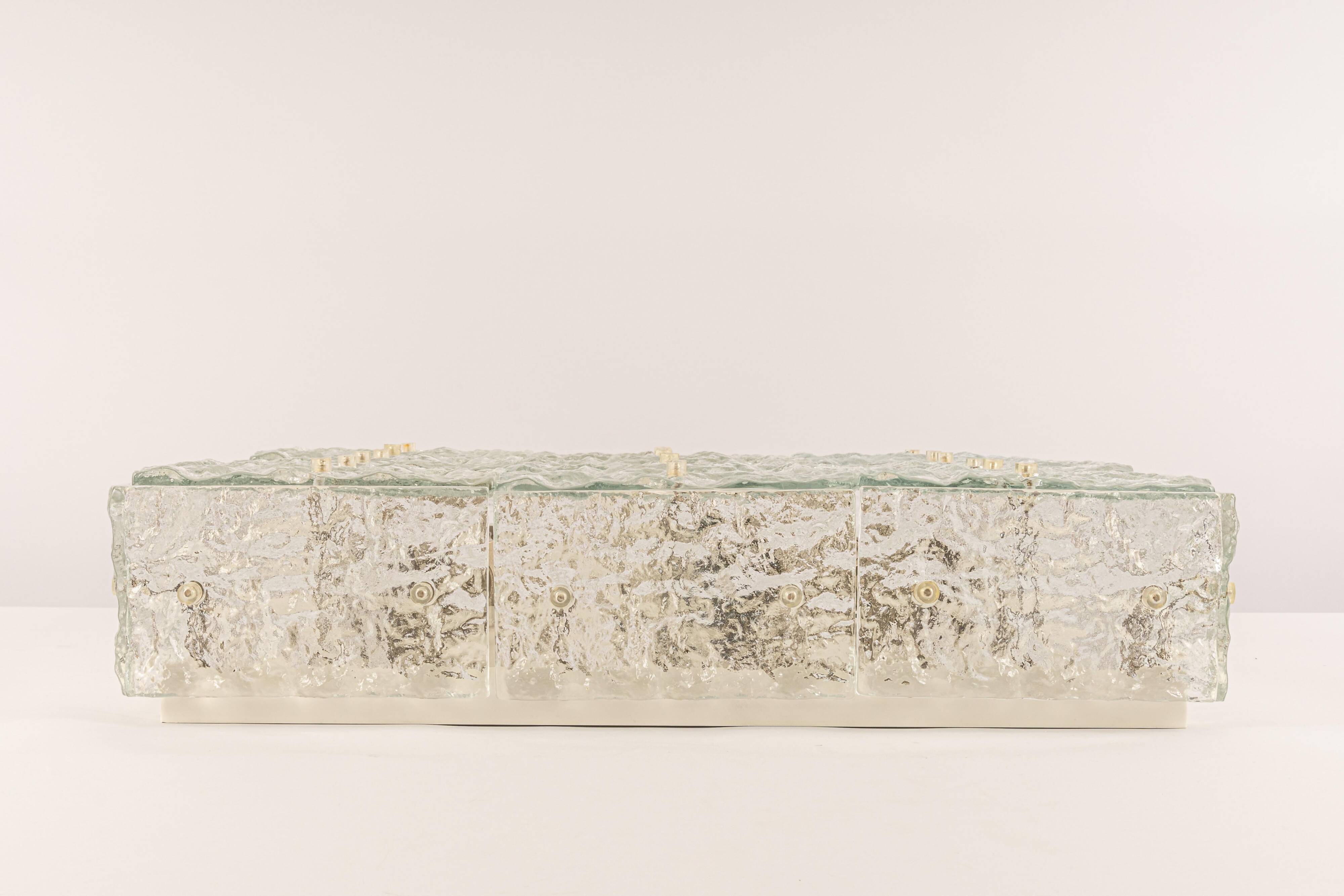 Large Murano glass ceiling light by Kalmar, Austria, 1960s.