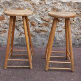 Pair of vintage top stools