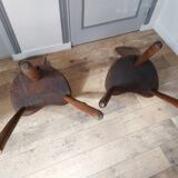 Pair of brutalist chairs