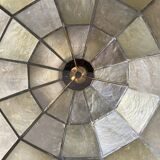 Mother-of-pearl and brass pendant lamp 1960