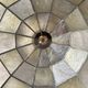 Mother-of-pearl and brass pendant lamp 1960