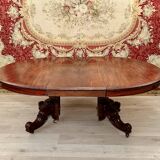 Dining room table with mahogany system, restoration period circa 1830 (4m)