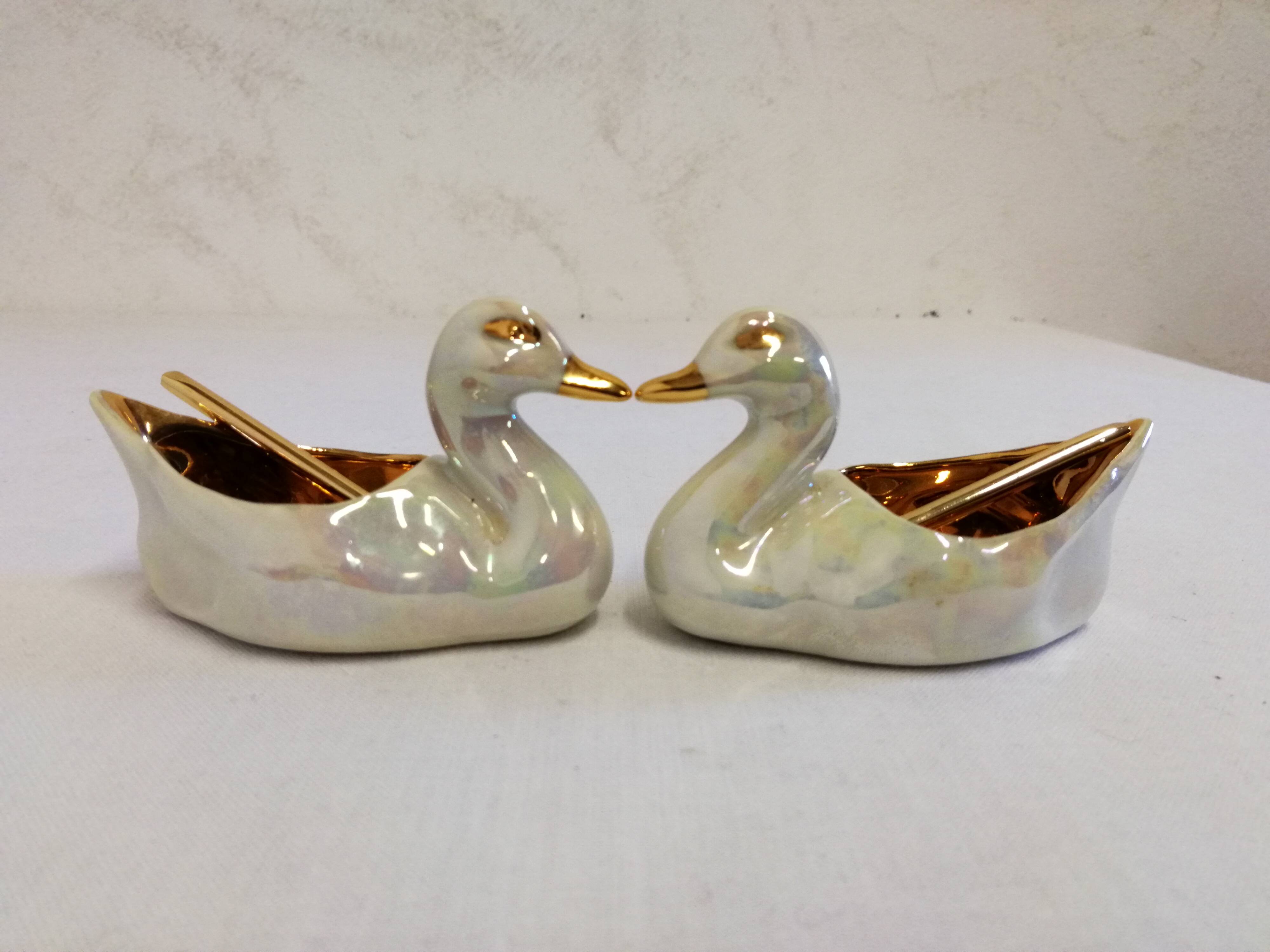 Salt pots in Limoges Porcelain R. Montigny