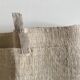 Raw hemp cloth table 19th L120cm