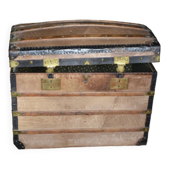 19th century leather trunk