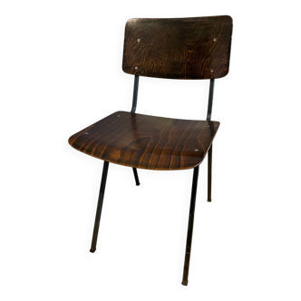 Ancienne chaise d’école vintage eromes F6, 1970