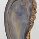 Vintage 20thc agate & brass table lamp by willy daro, belgium c.1970