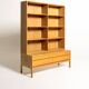 Scandinavian oak bookcase with drawers, 1960s/1970s