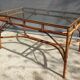 Table en rotin vintage