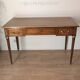 Antique Louis XVI style vintage desk, leather, brass, cherry wood