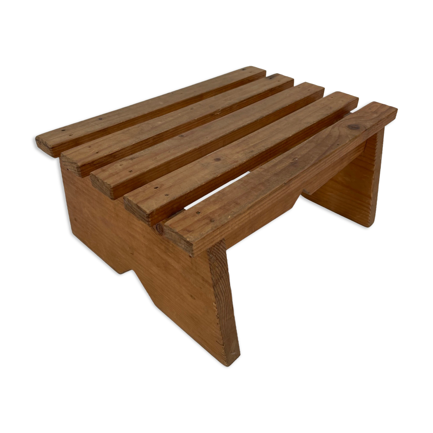 Vintage brutalist footstool minimalist design