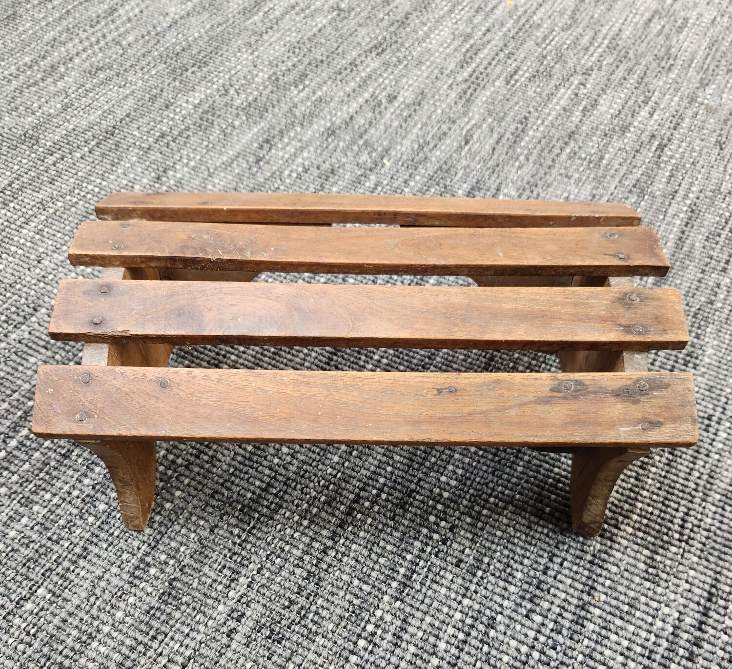 Small bench/Footrest in antique wood