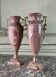 Paire d’urnes en marbre rose et bronzes dorés