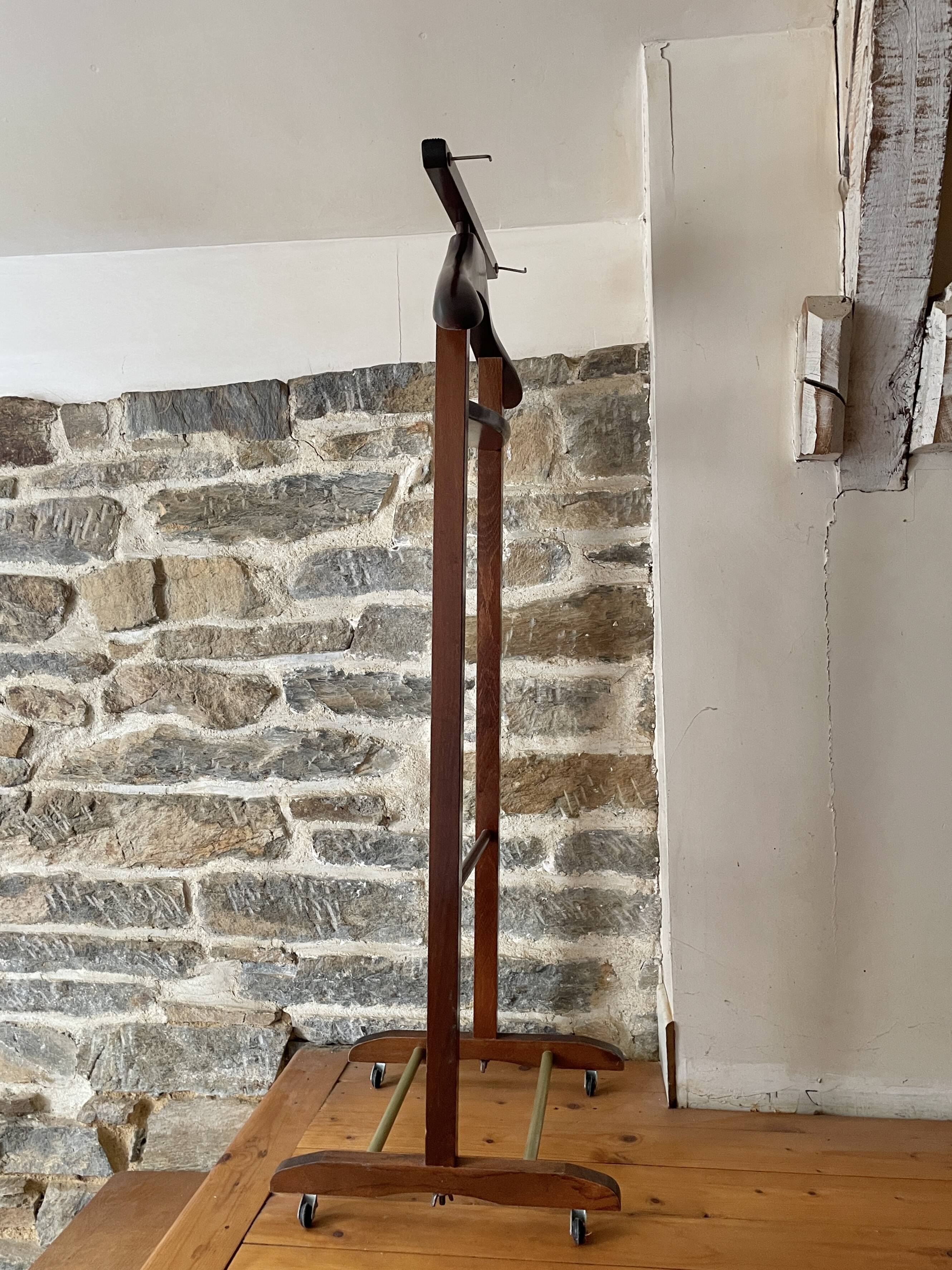 Wooden valet on wheels