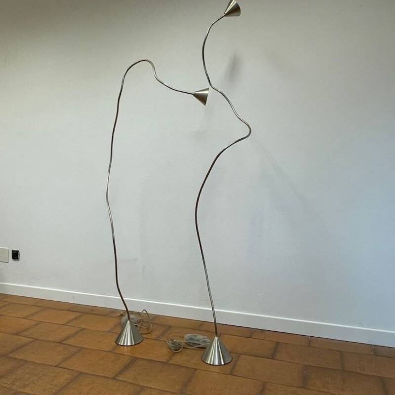 Lampade da terra Papiro di Sergio Calatroni per Pallucco, 1989