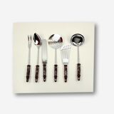 6 kitchen utensils brown ceramic sleeves