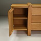 Brustalist oak sideboard, Belgium.