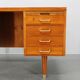 Mid-century Danish teak writing desk with brass details, 1960s