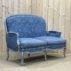 Louis XV style sofa from the 70s in beech, feather seat cushions