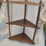 small wooden corner shelf