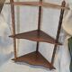 small wooden corner shelf