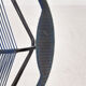 Mid-century plastic thread outdoor club chair
