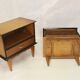Pair of vintage bedside tables in oak veneer, 1960