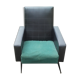 Green and black skai chair 60s