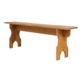 Art Deco Bench in Wood, France, 1940s