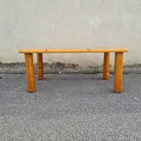 Italian coffee table in pine and glass
