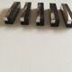70s mozambique ebony and chrome steel door set