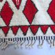 Tapis en laine rouge et blanc 250cmx150cm
