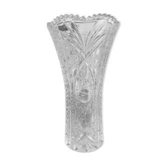 Crystal glass vase