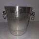 Silver-plated metal champagne bucket