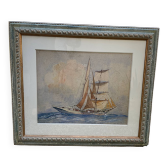 Marine painting by Marc Chataignier