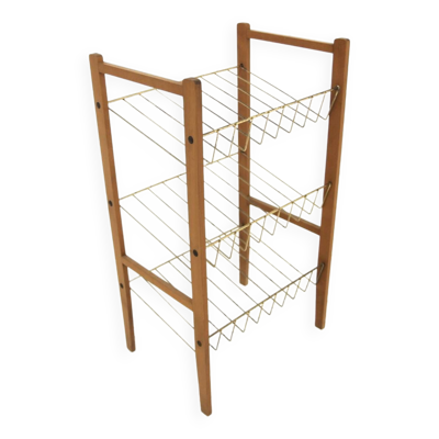 Porte-revues scandinave en hêtre, Suède, 1960