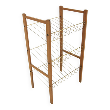 Porte-revues scandinave en hêtre, Suède, 1960