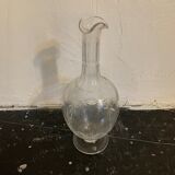 Old chiseled glass carafe