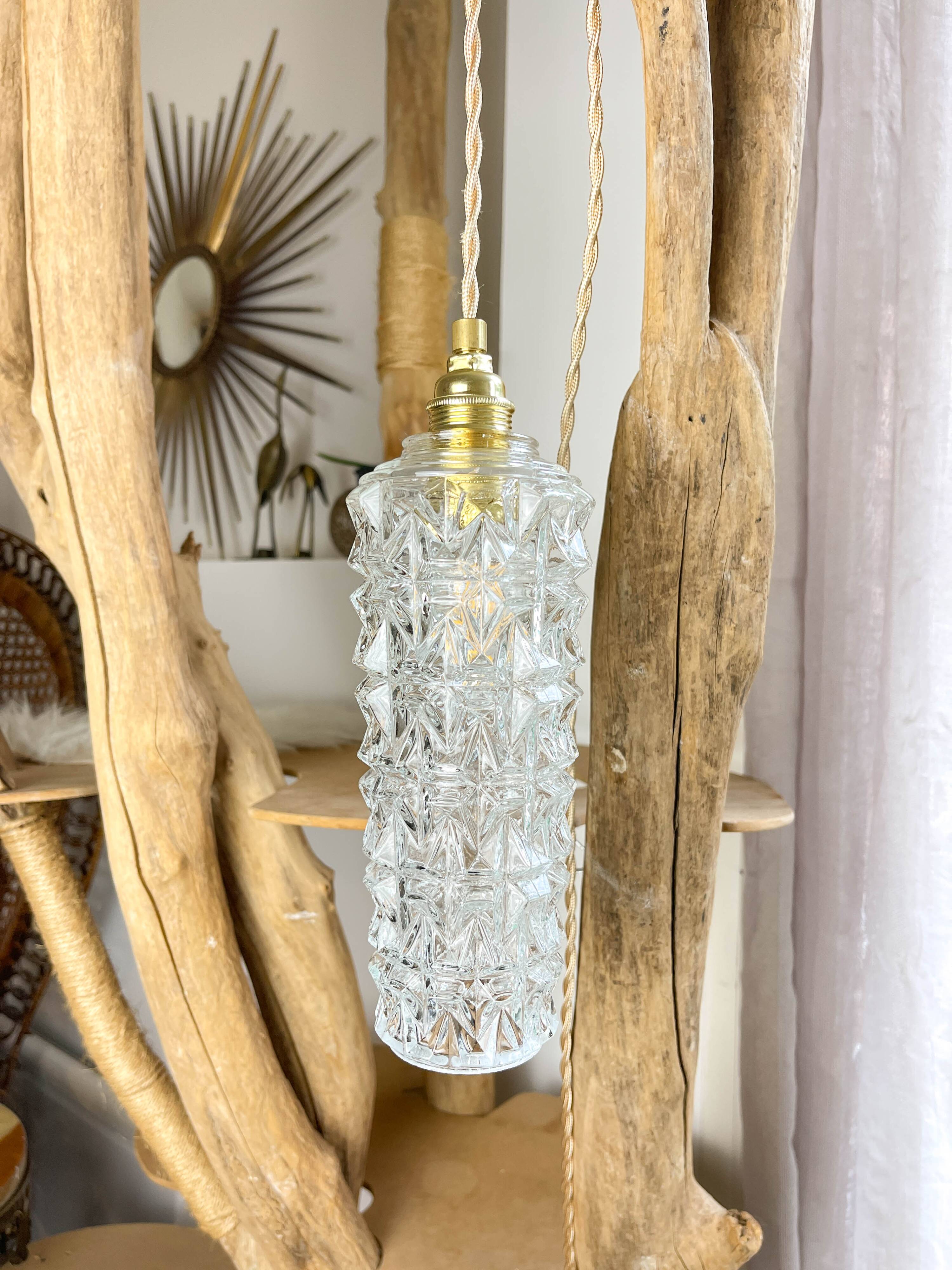 Vintage tulip lamp in customizable glass